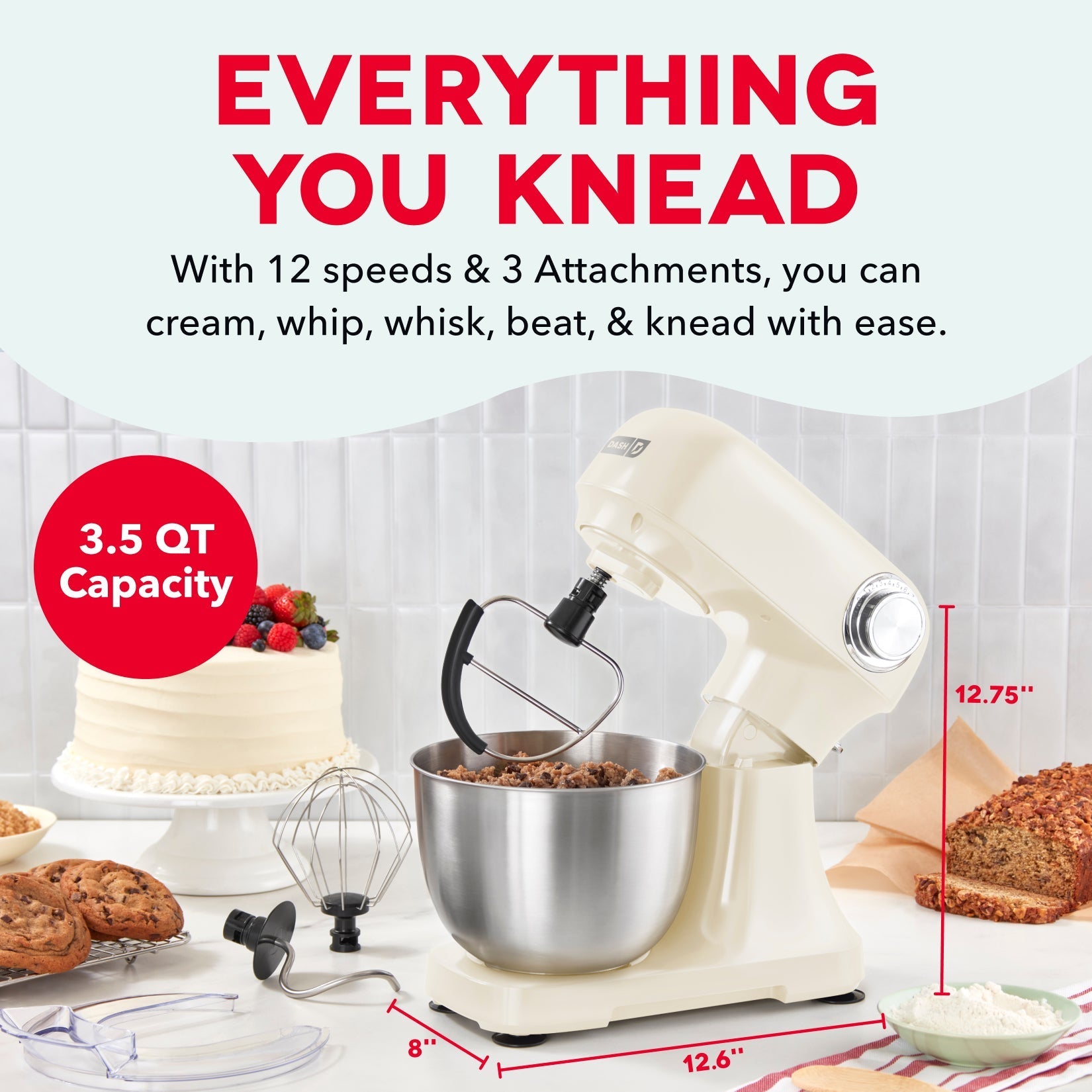 3.5 Qt Tilt Head Stand Mixer